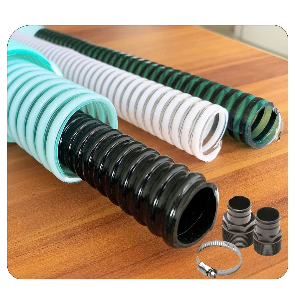 ODM OEM Customized PVC Corrugated Flexible Garden Water Submersible Pump Drainage Suction Hose