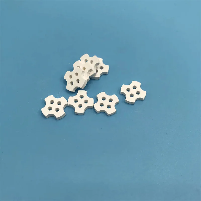 Customized High Purity MgO Gasket Magnesium Oxide Ceramic Plate with Holes
