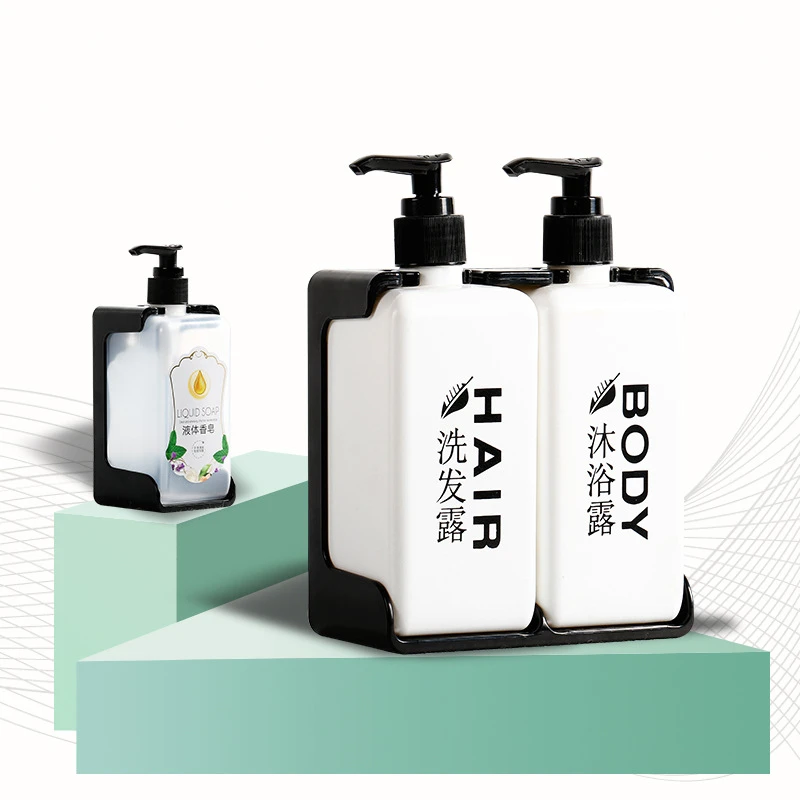 Hotel  Soap Pump Bottle Holder Dispenser Wall Mounted Bracket