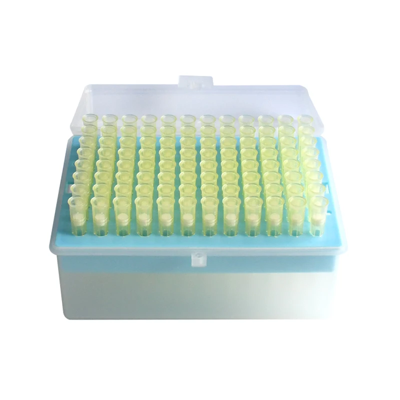 Pipette Filter Tips 200 type Sterile Boxed Filter pipette tips Yellow Plastic Pipette Tips