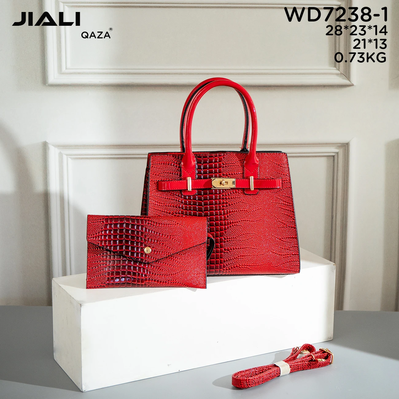 Wholesale luxury crocodile leather womens tote bag 2023 new fashion trending design ladies hand bags 2pcs set sac main femme