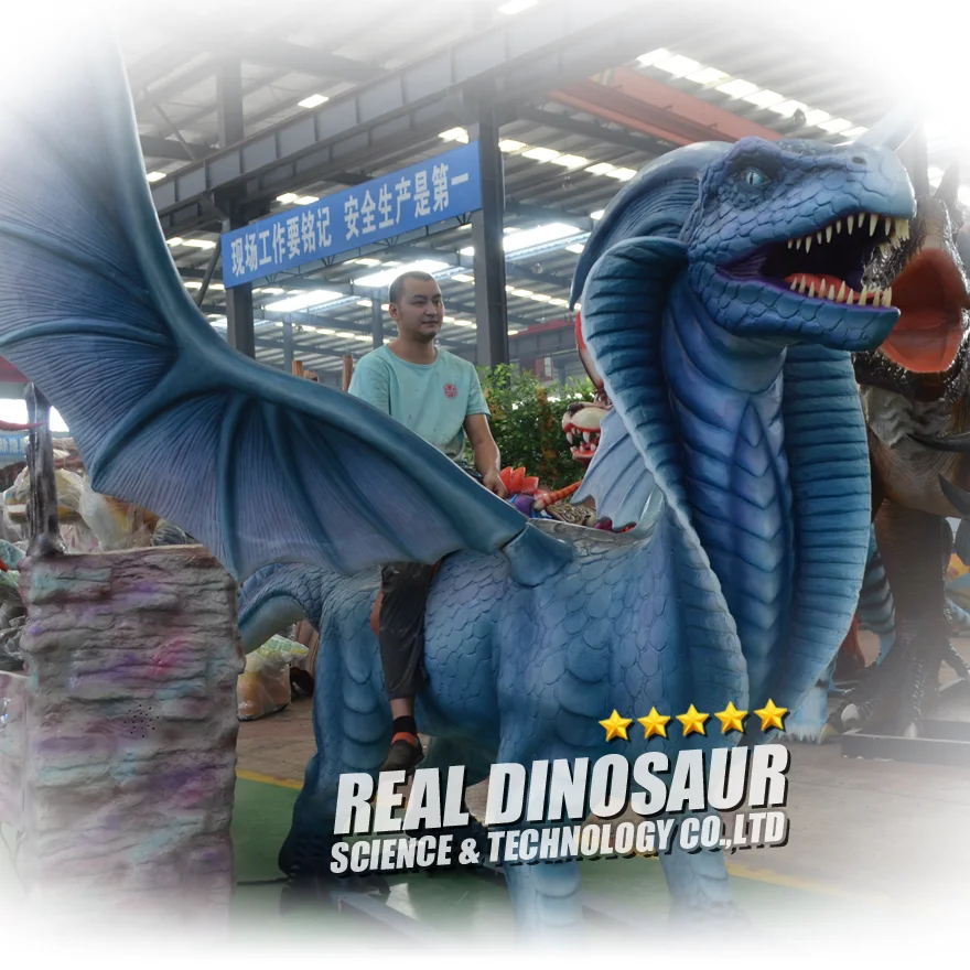 Handmade Artificial Animatronic Dragon Ride