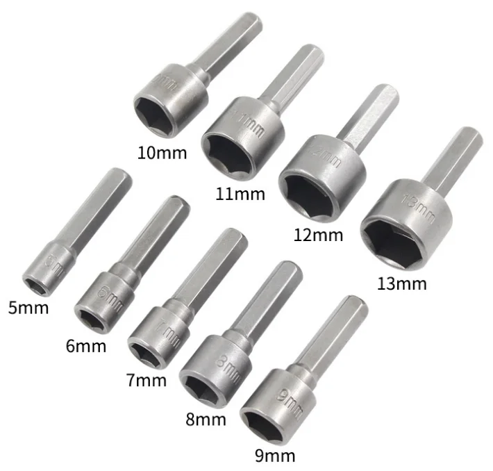 Wholesale Professional Hex Nut Driver Socket Kit Metric Impact Drill Bit Adapter impact socket set