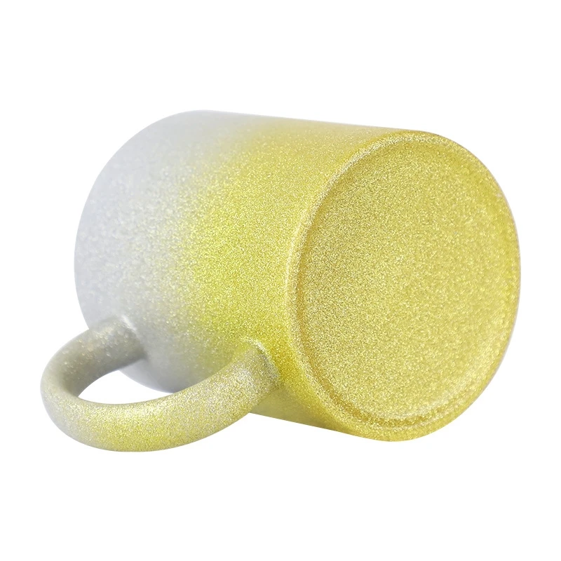 Thermal Sublimation Gradient Flash Ceramic Mug Creative 11oz Coffee Mug For Logo Print High Appearance Level Gift Water Cup