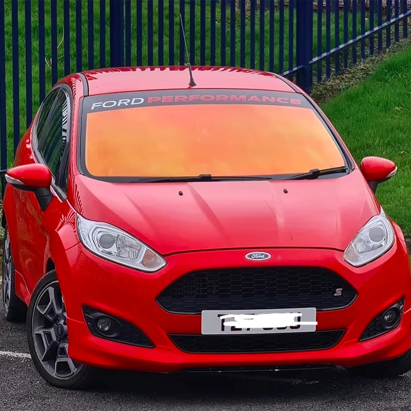 KSB chameleon tint 85% sunset red yellow chameleon tint nano ceramic solar colored sunset car windscreen chameleon tint film