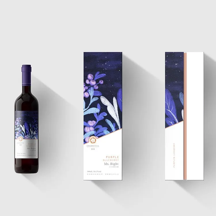 Customized Printed Wholesale large Red Wine Glass Beer Bottle Gift Paper Packaging Package Boxes