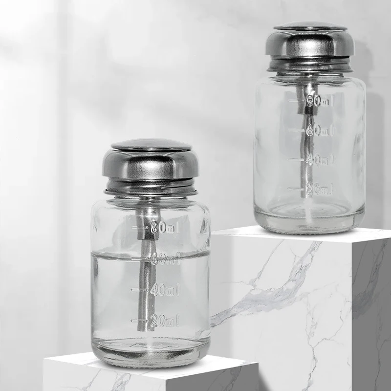 Glass Pump Bottle Nail Empty Nail Polish Remover Bottle With Out Pump Empty Nail Polish Remover Pump Bottle