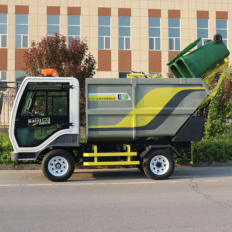 Baiyi-L35 Hot-sale Electric Garbage Collecting Rubbish Compactor Truck With Cheap Price