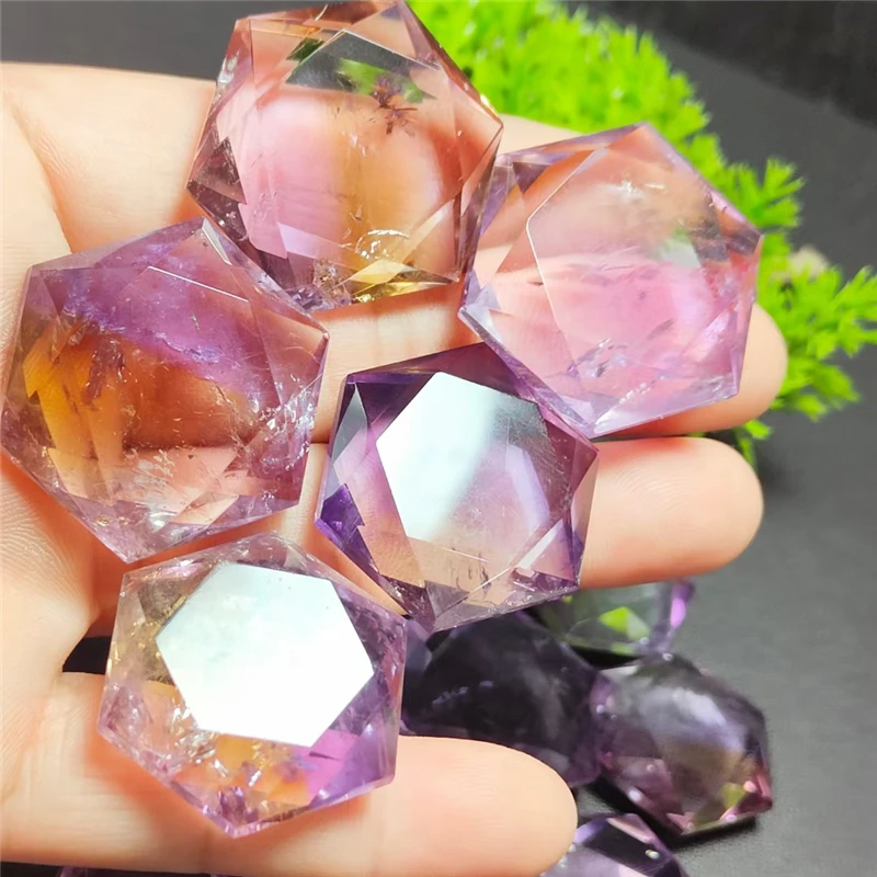 Hand Carved Crystal Star Of David Gemstone Six-Pointed Hexagonal Star For Pendant