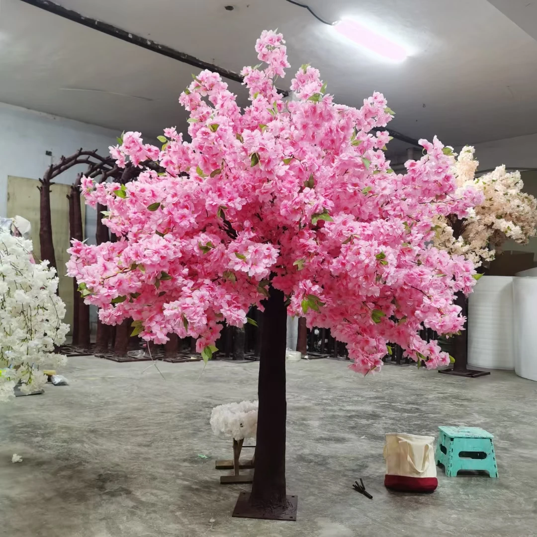 Event Decoration Supplies White Sakura Pink Red Fake Cherry Blossom Tree 2 m for Wedding Birthday Table Centerpiece Party Decor