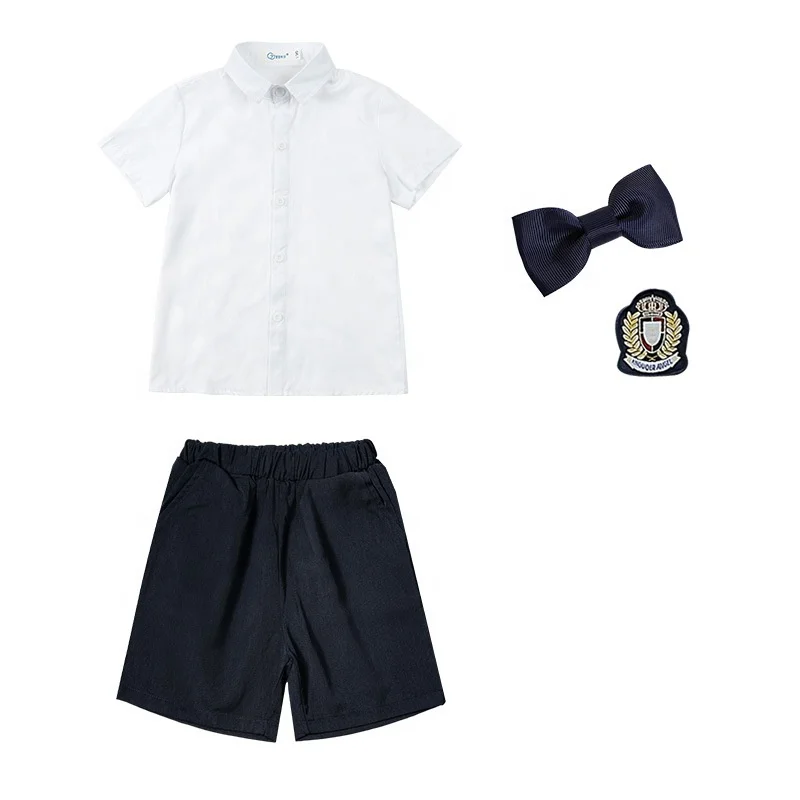 Top quality School Uniforms  Boys And Girls White Shirt Primary Secondary High Pre-school Dress Schoolewear