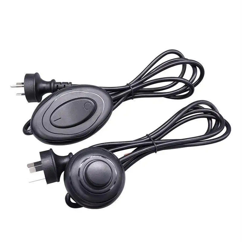 Australian standard three-prong plug and Australian standard foot switch and lighting accessories power cord