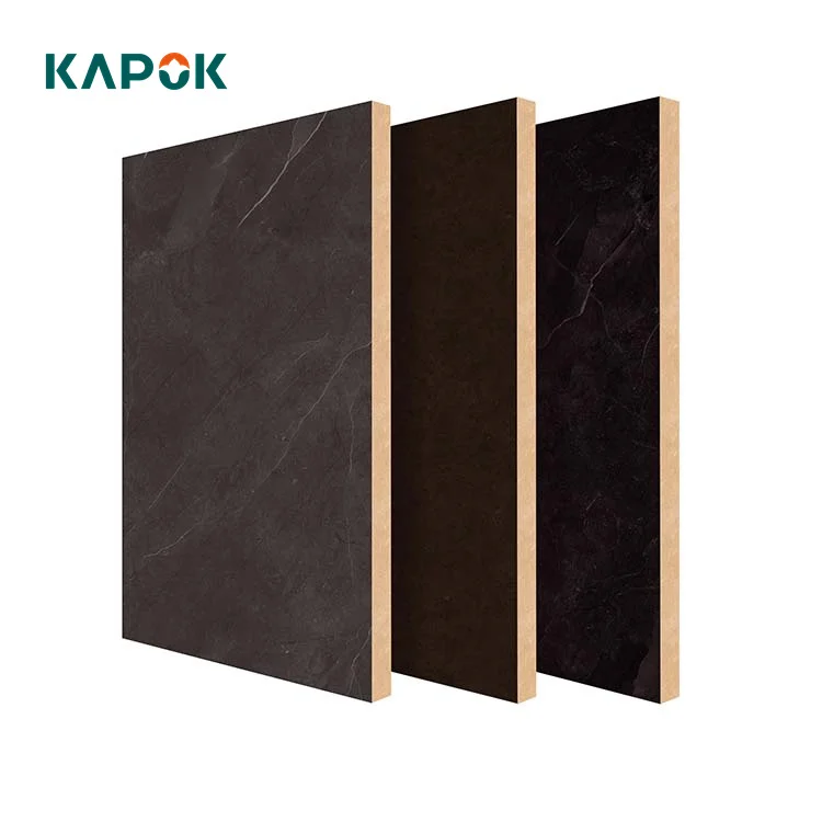 Kapok melamine laminated mdf wallpaper panel furnitures wood offical