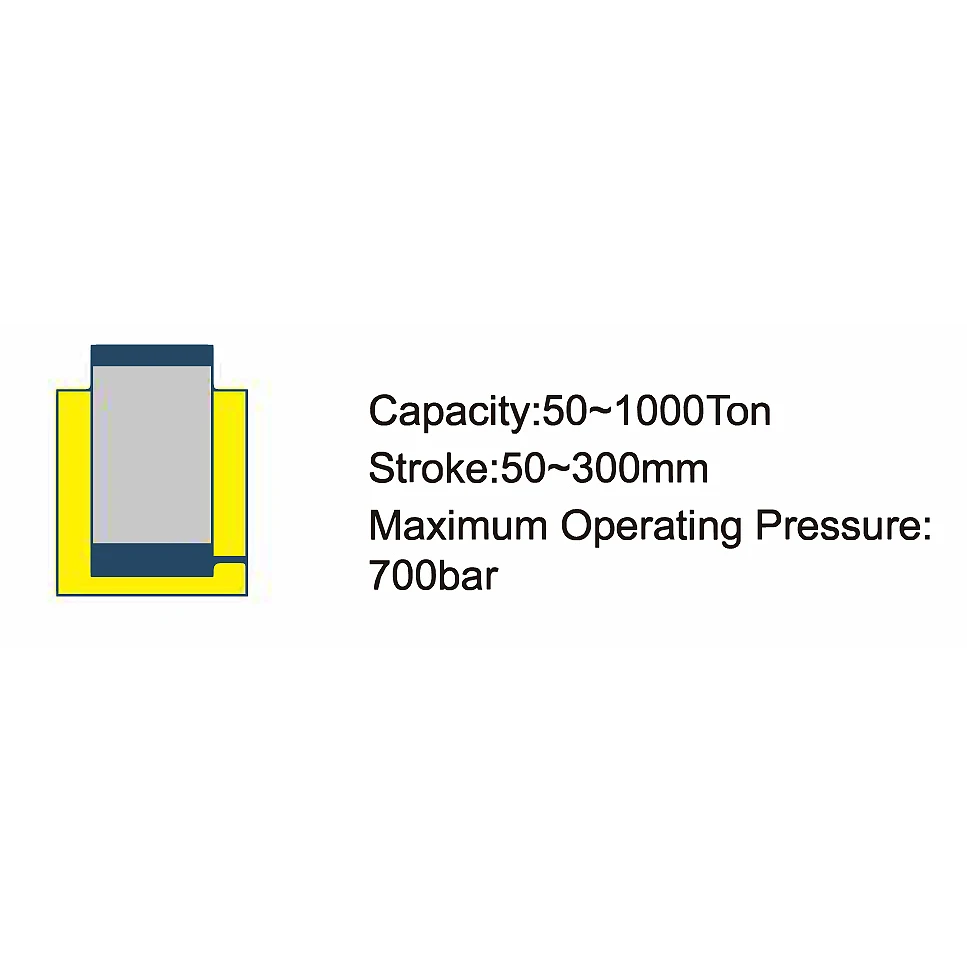 CLS5002-Series 500T Single Acting Hydraulic Cylinder High Tonnage Hydraulic Jack With Long-Term Service WREN