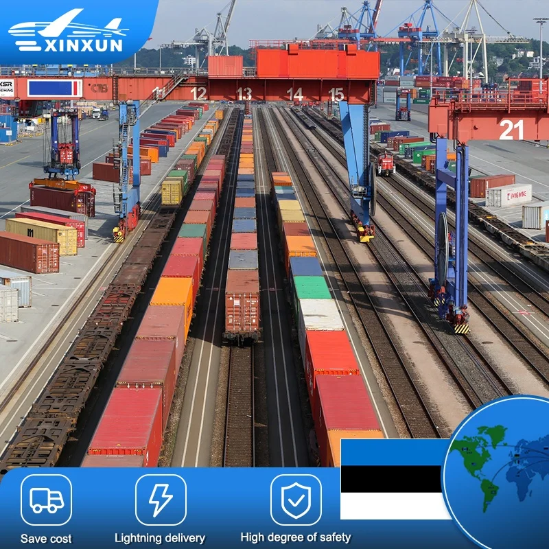 XINXUN Top 10 Freight Forwarder Logistics From Shenzhen To Europe Estonia Railway International Railway Logistics Services DDP