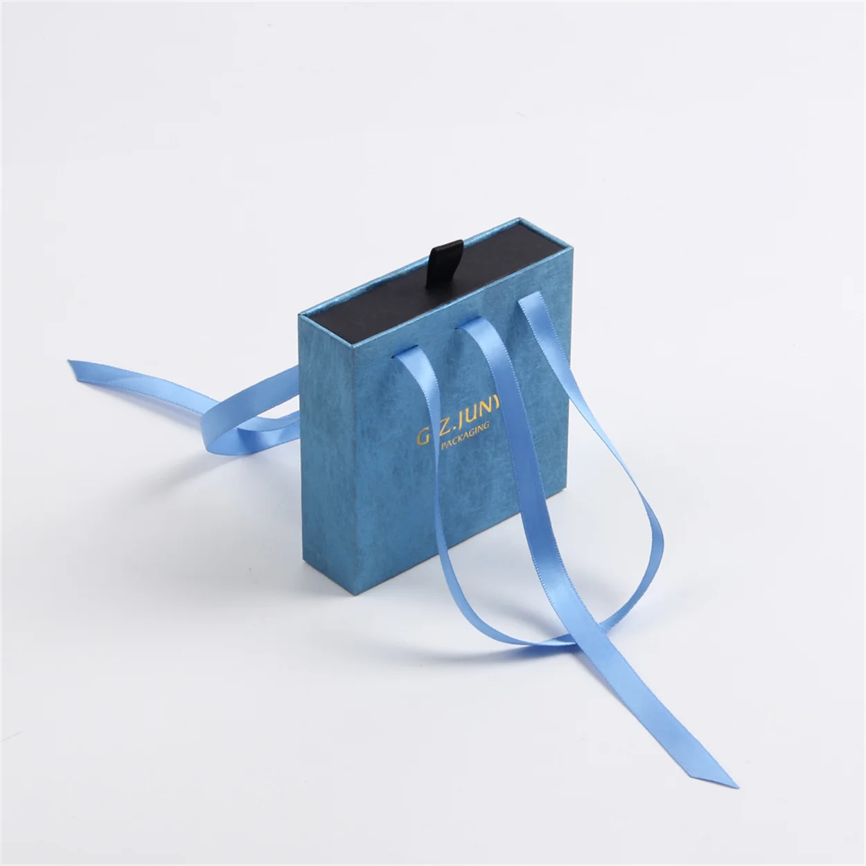 new design luxury style   folding competitive ribbon card cases jewel jewelry kraft paper packaging jewelry box