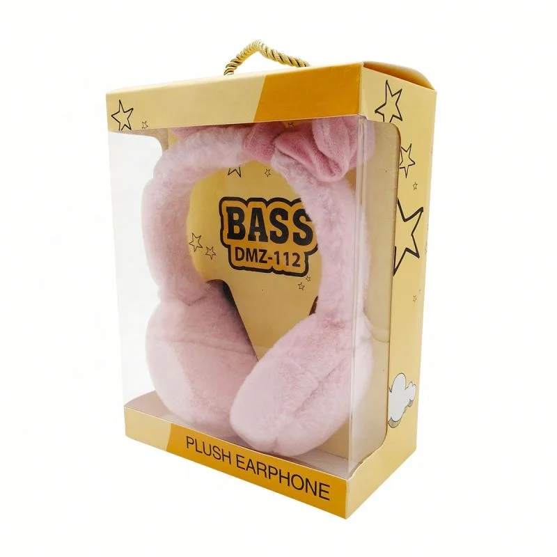 
Bulk order wire headphone stereo wholesale comfortable plush headphones for boys and girls 