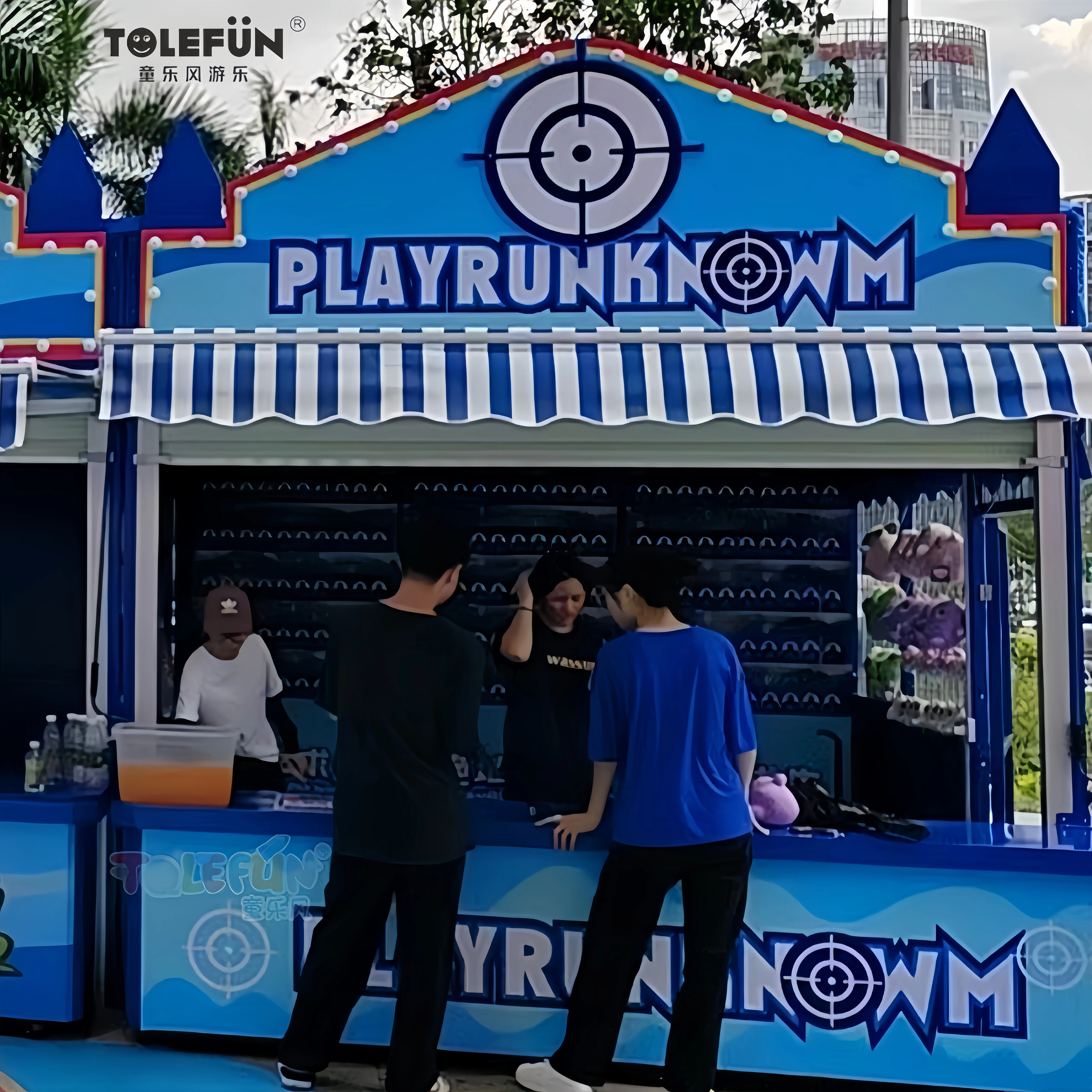 Tolefun Wholesale Hammer Basketball Shooting Gun Game Machine Arcade Console Shooting Target Carnival Booth Games For Funfair