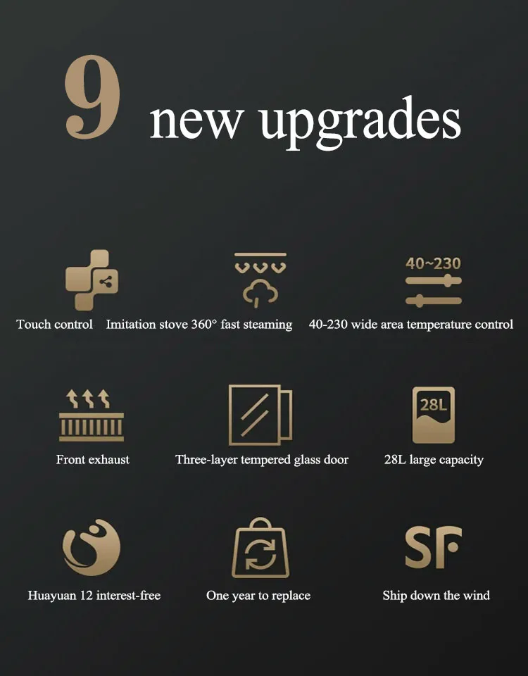 13.5kg 2000W Hot Air Rotary Bread Pizza Baking Oven