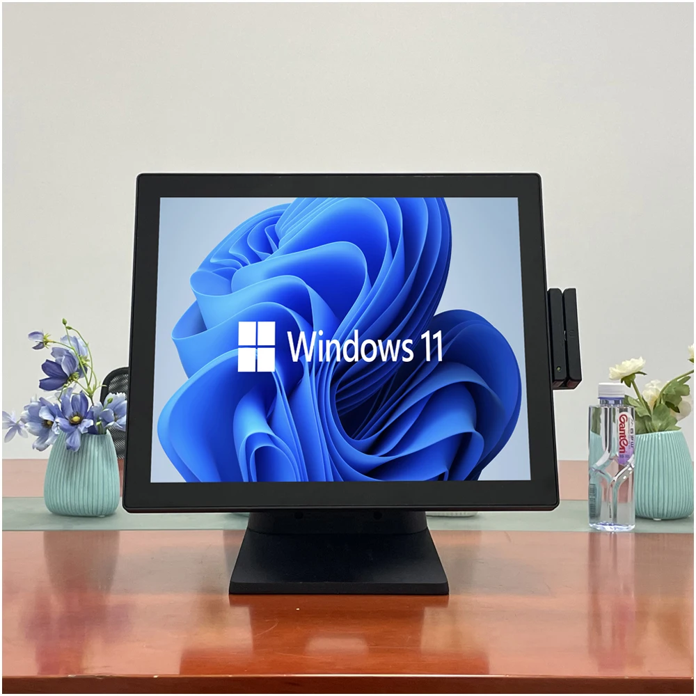 17/15 6/15 inch Desktop Cash Register All In 1 POS System Machine With Scanner/Printer/Drawer For Retail/Restaurant/Supermarket