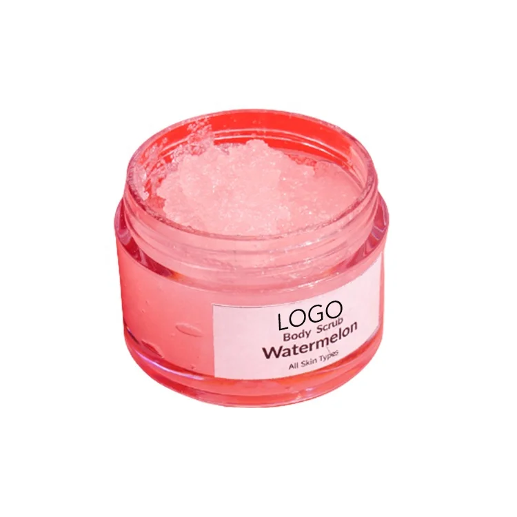 Private Label 1kg Women Watermelon Sugar Whitening Super Coffee Peach Exfoliating Body Scrub Cream