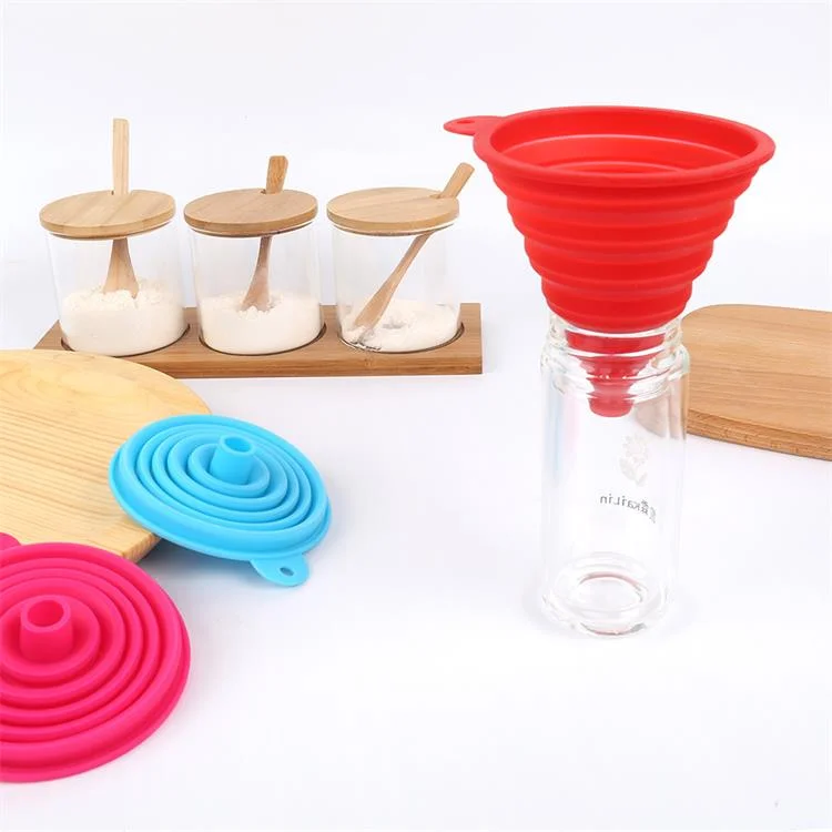 Folding Telescopic Long Neck Food Grade Silicone Funnel Foldable,Silicone Funnel Collapsible,Kitchen Tools