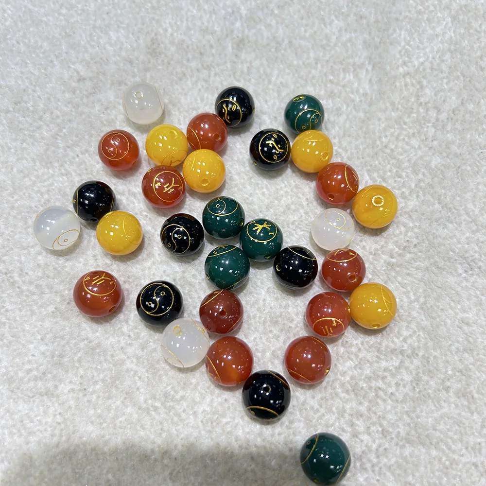 Stock Sale Gemstone Crystal Five Element Healing Lucky Yoga Beads For Jewelry Making