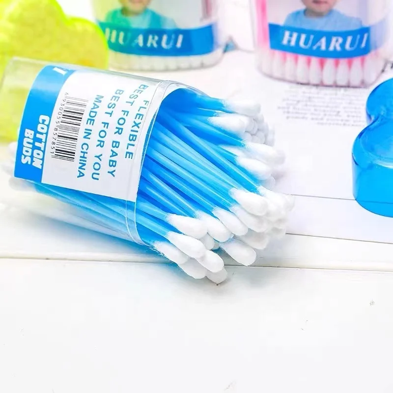 Spot wholesale Sticks Buds Eco Friendly Long Wooden Stick Swabs Cotton Swab For Dogs 6 inch big head pet cleaning ear swab