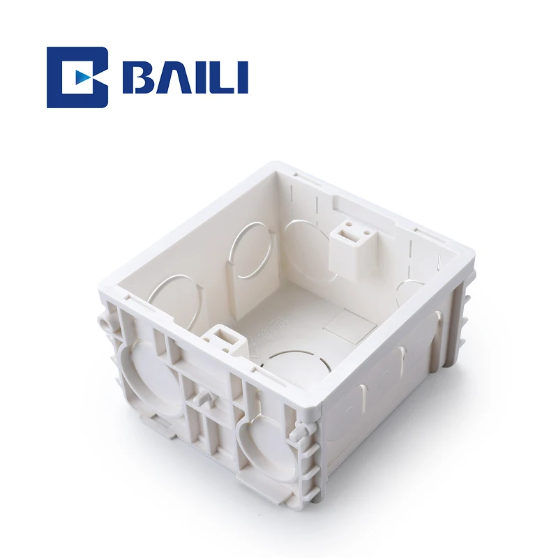 Baili 05-86 type 40H PVC Flush mounting  Electrical  white switch socket one gang tow gang three gang bottom box junction box