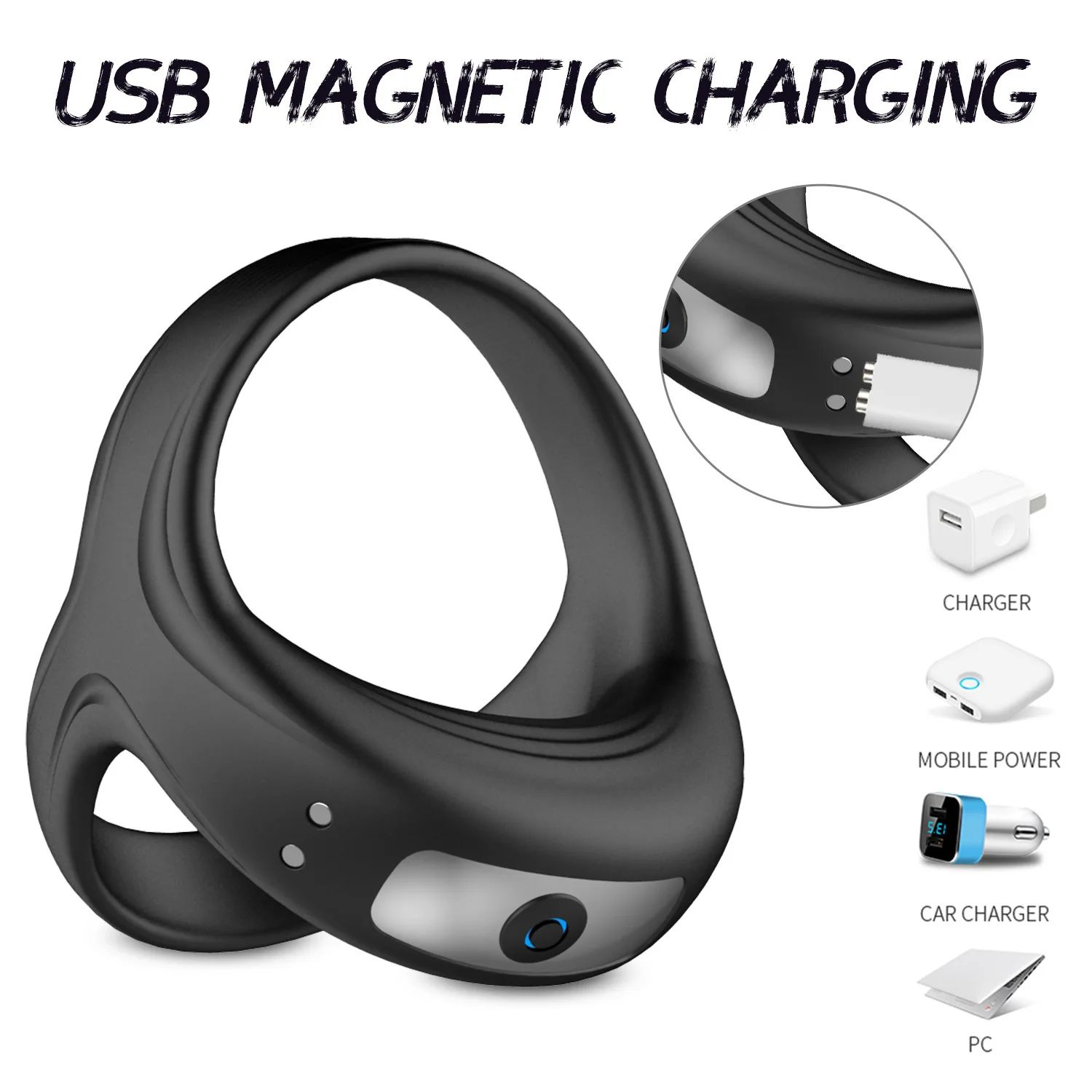 Wholesale 10 Speeds Long Time Locking Male Cheap Adult Real Cock Ring Sex Toys For Men