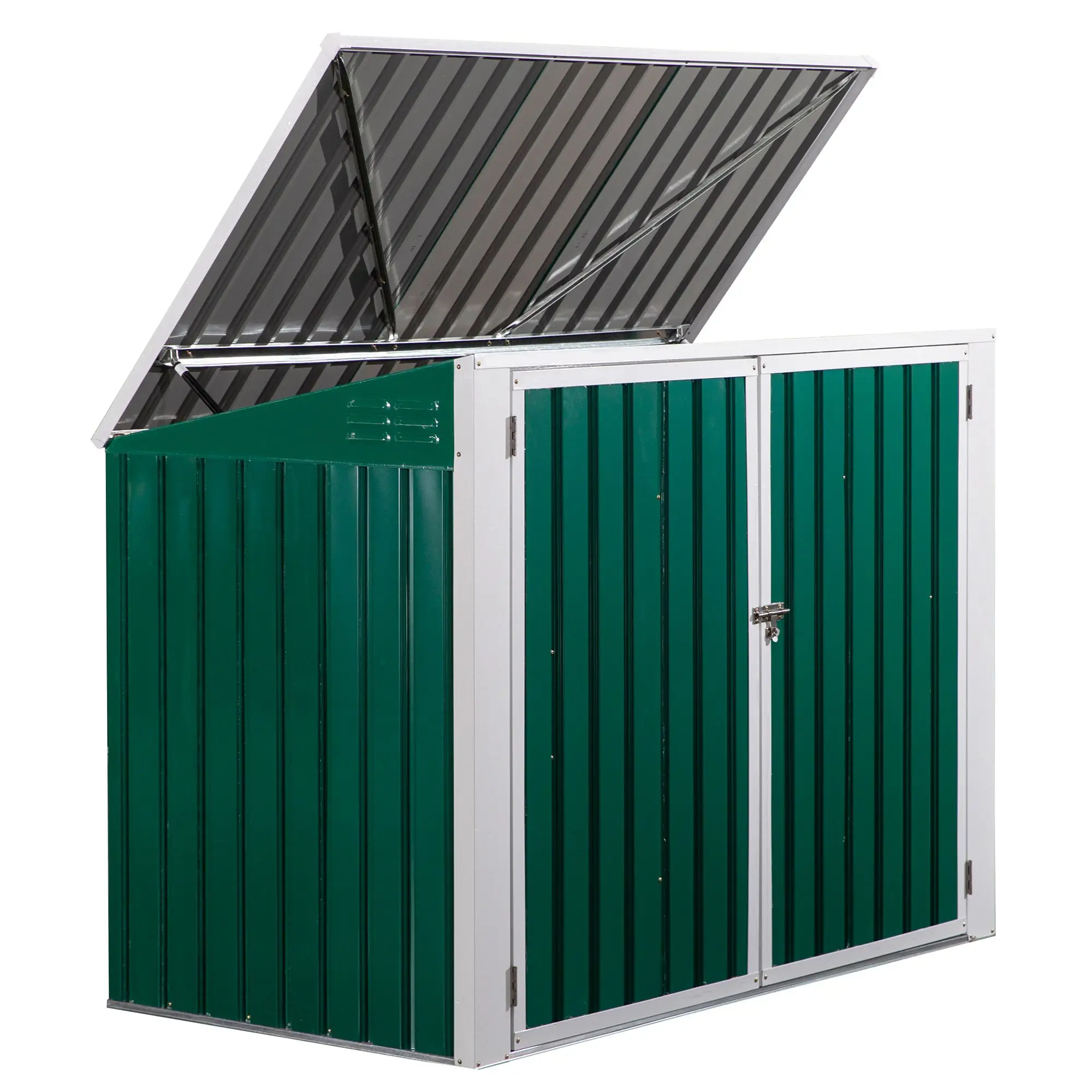 Modern Garden  metal storage bins with lids firewood shed for garden