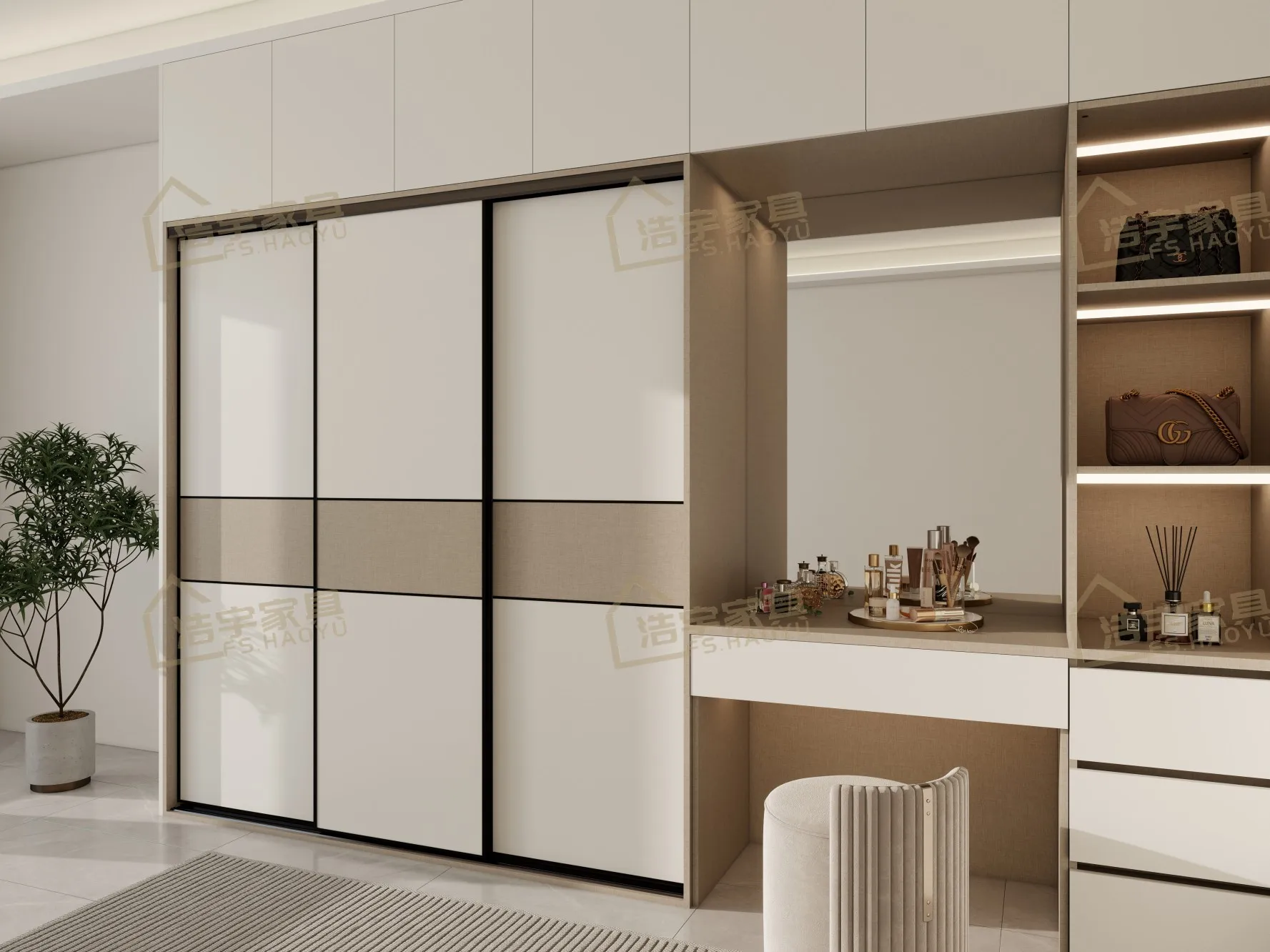 steel wardrobe Classic Luxury Shaker Doors Design Walk-in Closet White Paint Finish Solid Wood Walk In Wardrobe Storage Cabinet