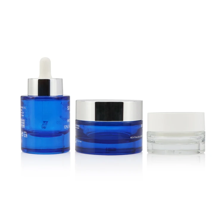 Custom 30ml флакон с пипеткой 15 г 50 баночка для крема лица толстым дном косметическая упаковка стеклянная