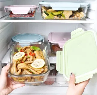 BPA бесплатная прямоугольная круглая квадратная герметичная еда Prep морозильная камера термоустойчивое Стекло контейнер для хранения еды набор с защелкивающиеся
