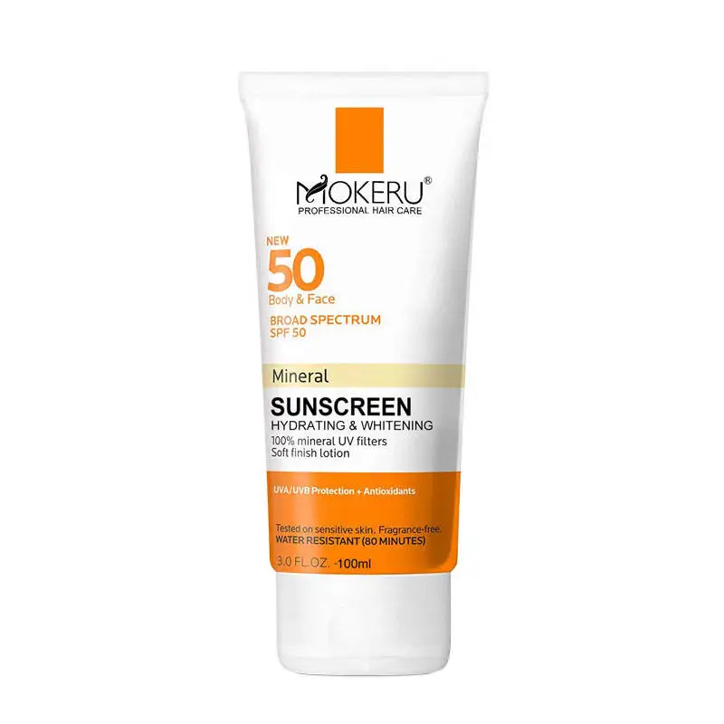 Оптовая продажа солнцезащитный крем не содержащий масла Spf 50 органический отбеливающий для лица УФ-крем загара корейский