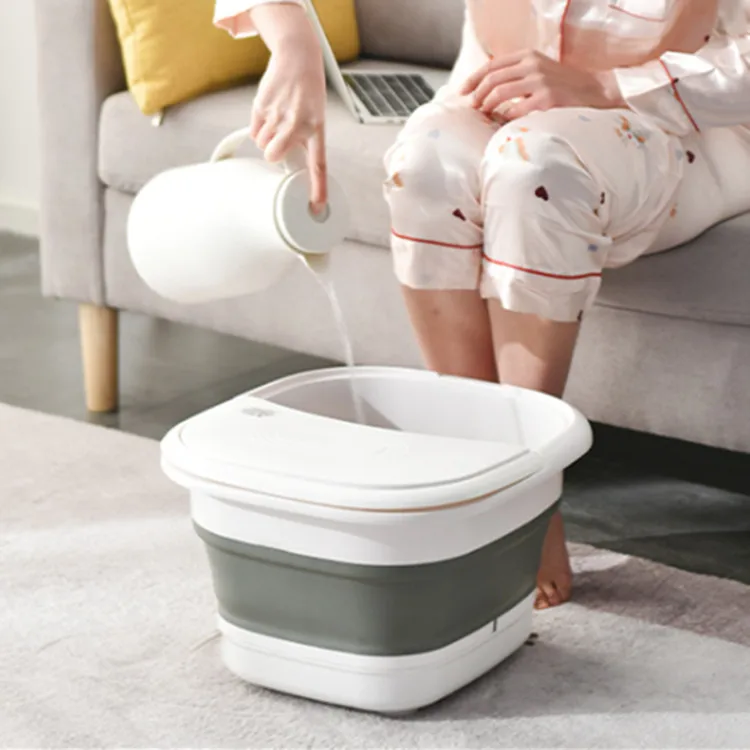 Portable Relax Foldable Soaking Bucket Basin Collapsible Pedicure Foot Massager Foot Spa Bath
