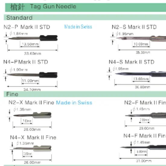 Tag gun needle standard N4-P