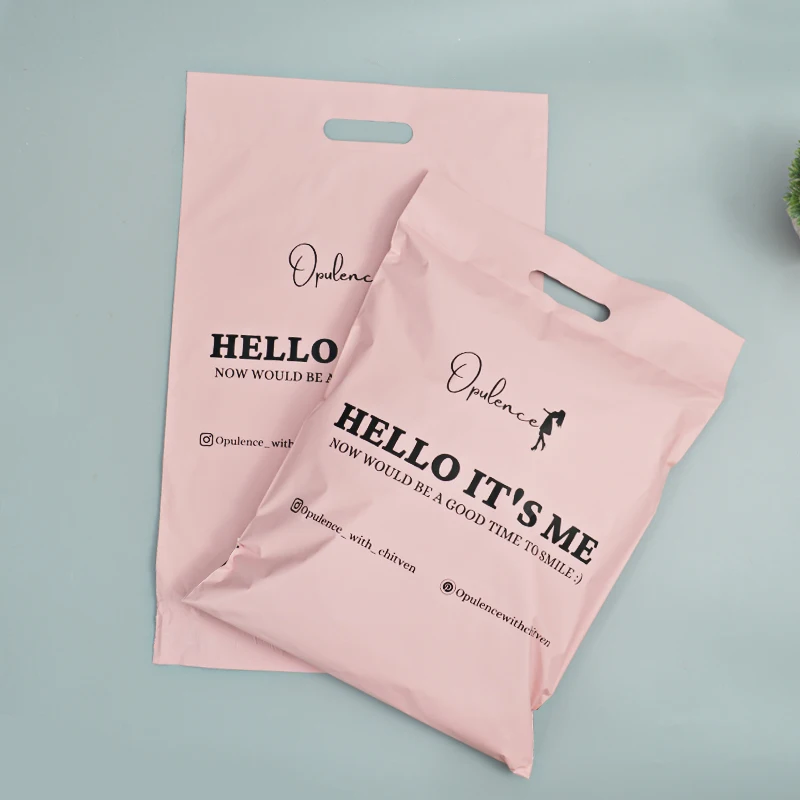 Boutique Clothes Packaging Poly Mailers Print Shipping Bags Plastic Pink Mailing Envelope