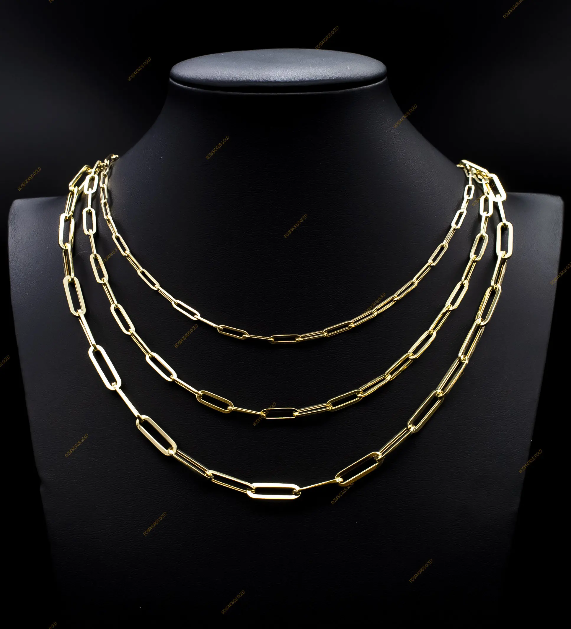 GP flat paperclip choker necklace 14k gold filled Permanent Jewelry chains making layering rectangle link chain wholesale