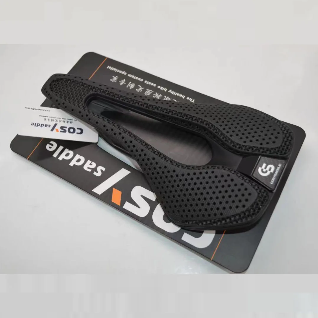 Color carbon shell and rail Bike Saddle breathable comfortable and easy to clean3D Printed Carbon Fiber Saddle