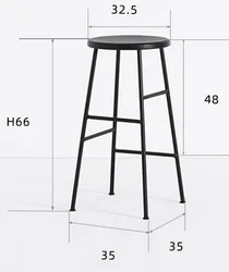 Nordic Bar Stool Iron barstool home Island Chair outdoor  cafe modern simple high stool bar chair