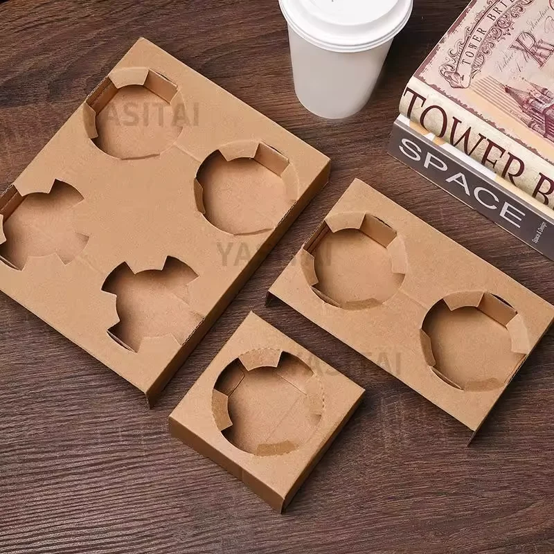 2 or 4 cup holder  Disposable Paper Coffee Cup Holder use for drinks holder