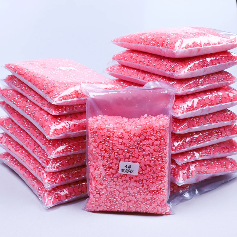 Жемчужные бусины с плоской задней стороной 2/3/4/5/6/8/10/12/14 мм