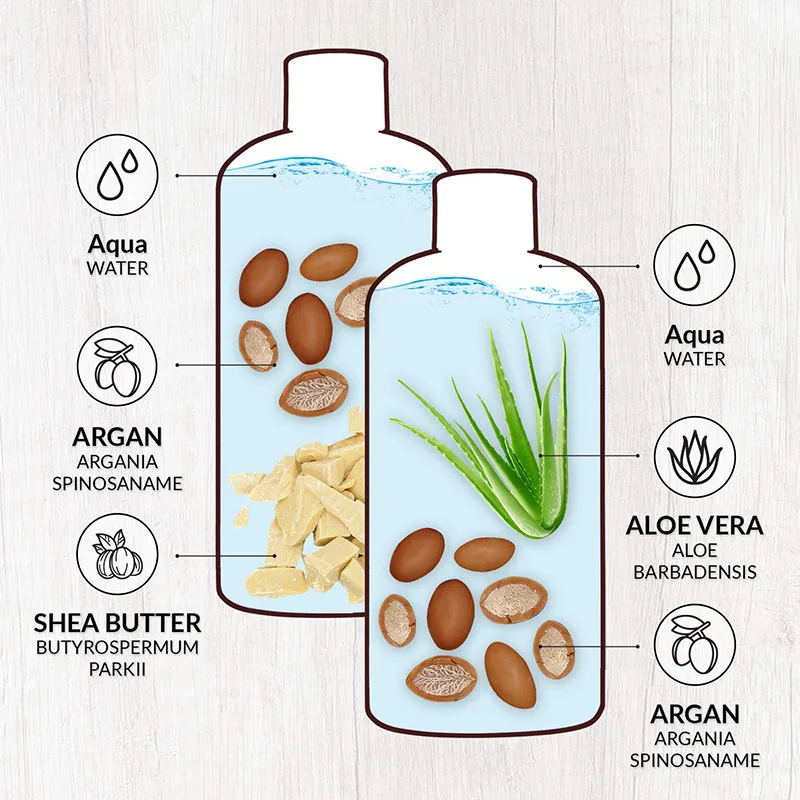 Private Label Curly Nautral Hair Sulfate Free For Dry Hair Organic Shea Butter Moisture Argan Oil Shampoo And Conditioner