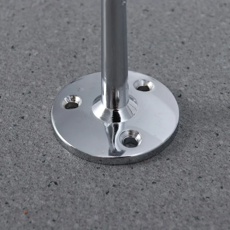 Thickened Stainless Steel Half-through Flange for Connects Clothes Rod 25mm Hole Wardrobe Pipe Bracket
