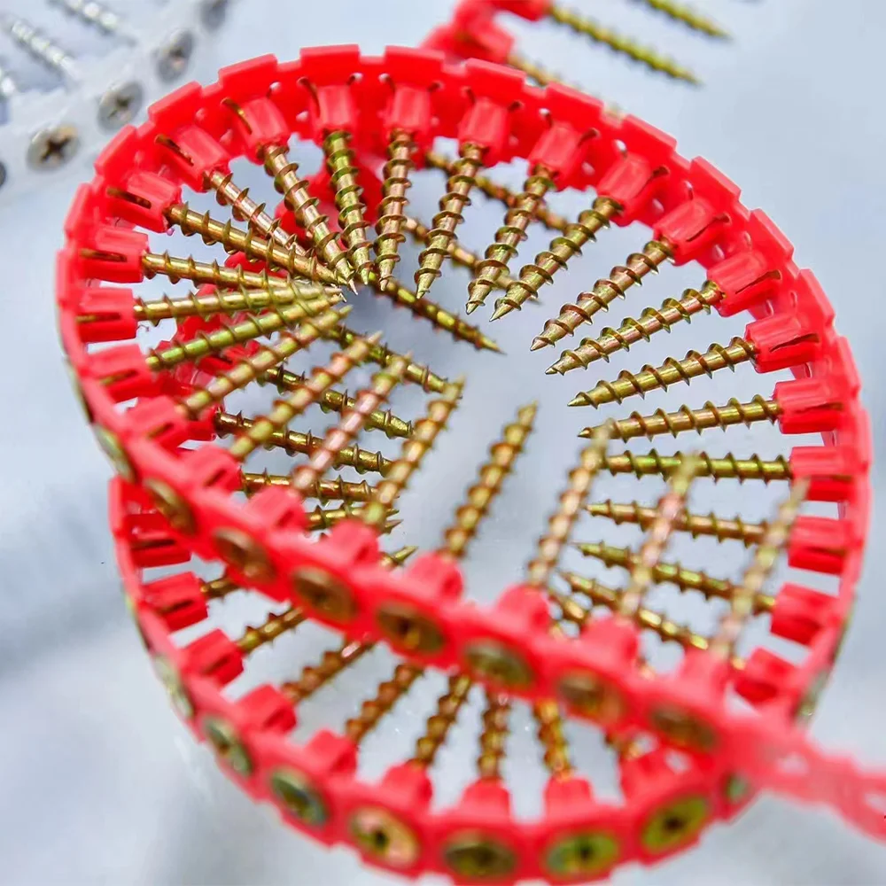 Collated Black Phosphate Cement Gypsum Board Plasterboard Self Taping Torx Wood Dry Wall Drywall Screw 3.5x25