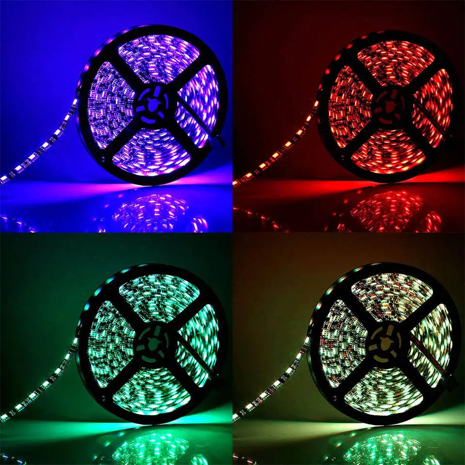 Holiday Christmas Colorful decoration led roll tape strip RGB 5050RGB-30LEDs Flexible led light strips