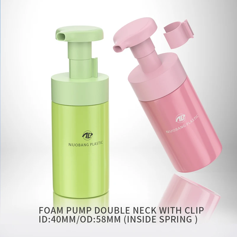 Manufacturers Supply Custom Color Foam Pump 42Mm Facial Cleanser Shower Gel Foaming Pump with 200ml foam bottles