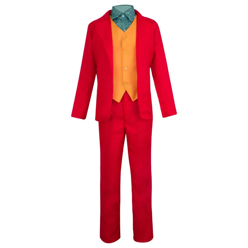 RS757 Adult Arthur Fleck Red Suit Uniform Jacques Phoenix Joker Costume Halloween Stage Cosplay Costume