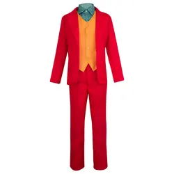 RS757 Adult Arthur Fleck Red Suit Uniform Jacques Phoenix Joker Costume Halloween Stage Cosplay Costume